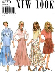 6279 NL FLARE GODET SKIRT 3 LENGTHS PATTERN 8=18